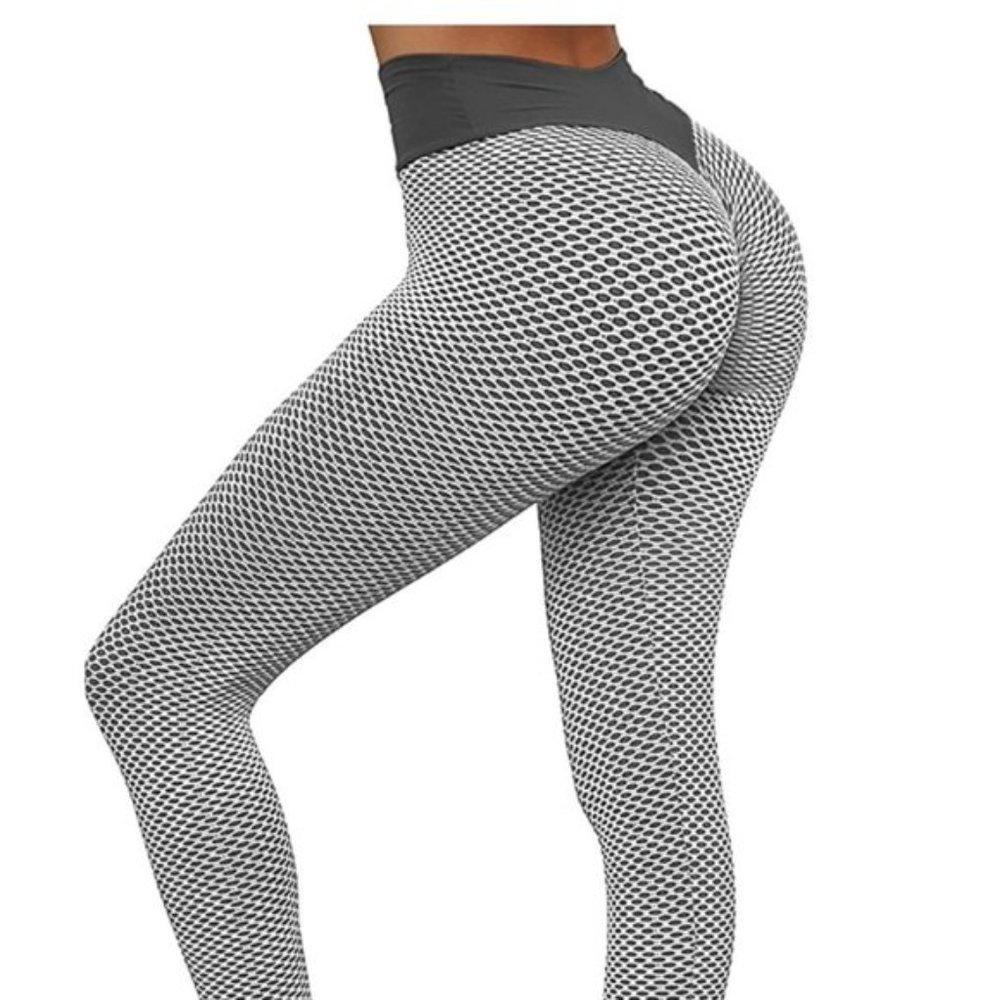 Gray TikTok Leggings Ruched Butt Lifting All Sizes